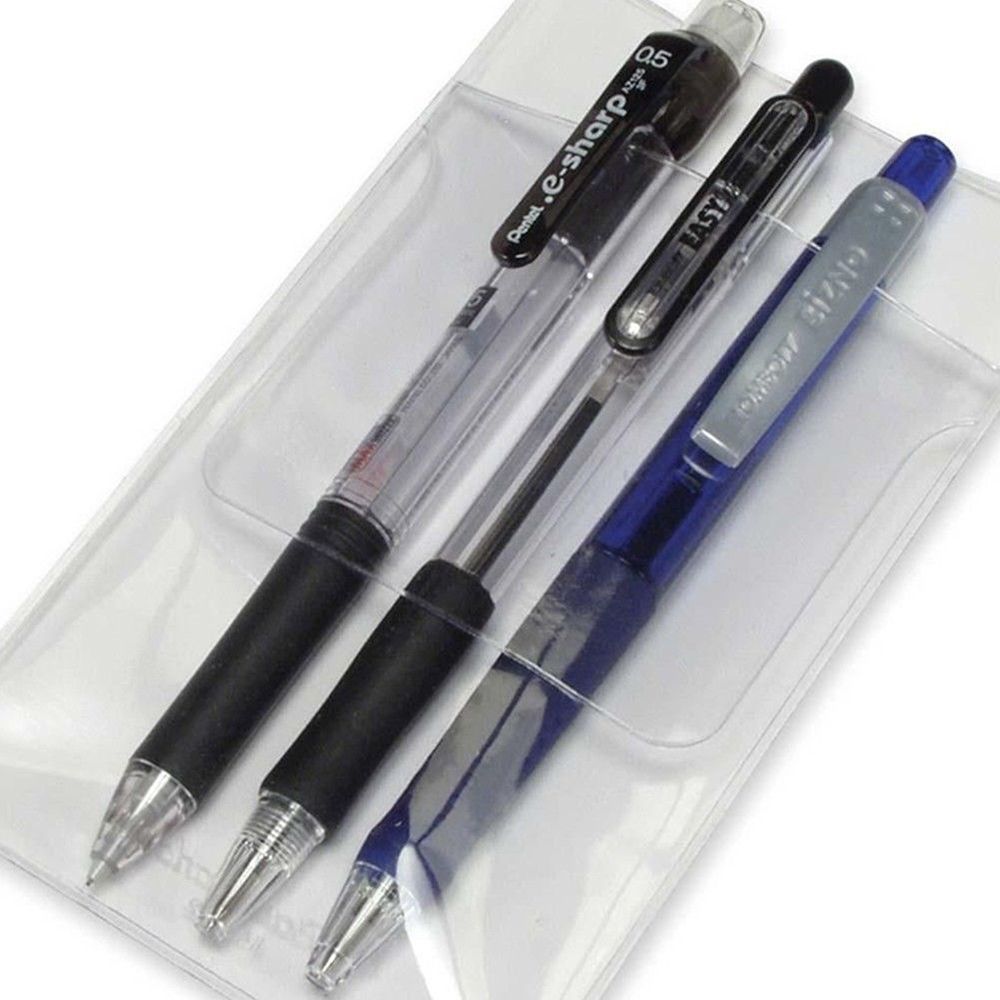 1x Shirt Pocket Ball Pen Pencil Protectors Holder Pack Transparent Clear Plastic pencil cases writing nurse