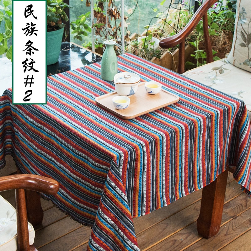 50x150 cm Ethnische Stil Baumwolle Leinen retro Böhmen stoff DIY Handgemachte Textil NäHenne Patchwork Für Taschen Kleidung Sofa tabelle tuch: 2