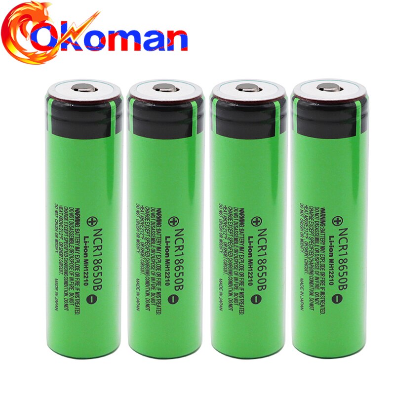 100% Echte Originele 3.7v 18650 Oplaadbare Batterij 3400mAh Lithium NCR18650B Voor speelgoed Zaklamp batterijen