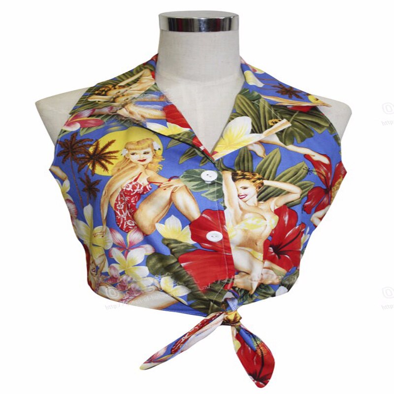 Amazing Sexy Hawaii Lady Printed Cotton Fabric Twill Cloth for Patchwork Quilting Flesh Tissue 50x140cm