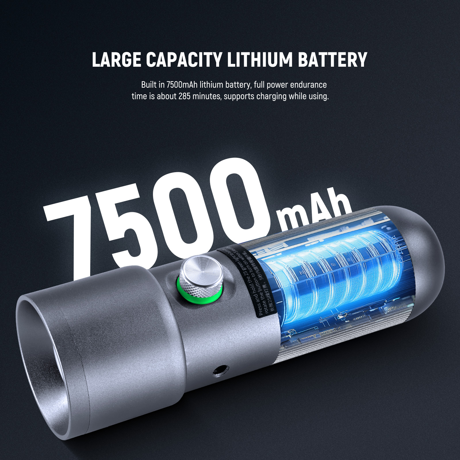 NEEWER BASICS FL10 LED Photography Flashlight with 4 Colors/20 Gobo Filters/7500mAh, 10W Portable LED Video Spotlight