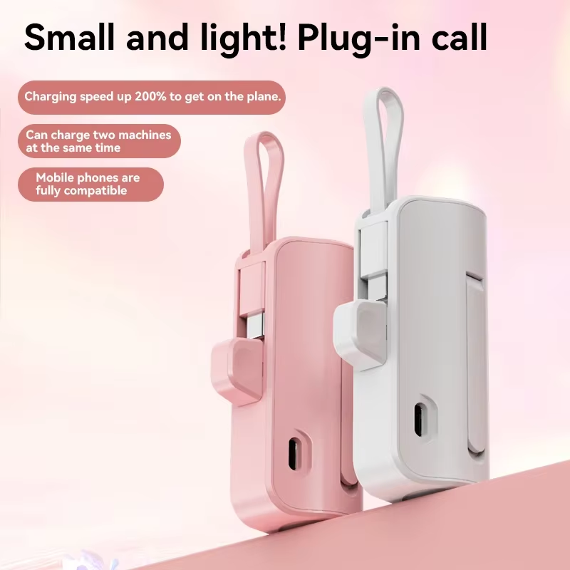 Mini cápsula de banco de energía de 30000mAh, batería externa de carga rápida inalámbrica portátil de gran capacidad para iPhone tipo c,