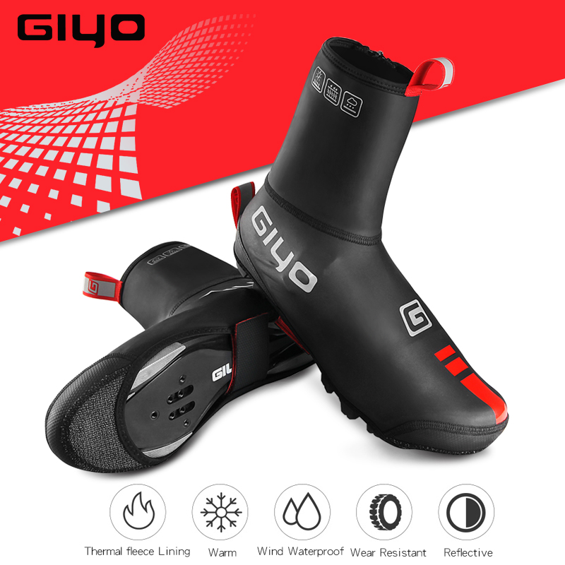Giyo Waterdichte Schoen Covers Winter Fietsen Laarzen Neopreen Fleece Overschoenen Mtb Racefiets Teen Cover Fietsen Apparatuur
