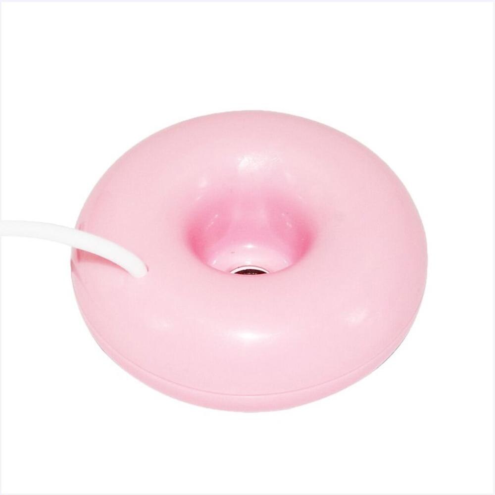 Donut Humidifier Aroma Essential Oil Diffuser Mini Moisture Fogger Humidifi USB Powered Mini Sprayer Home Atomizer Aromatherapy: pink