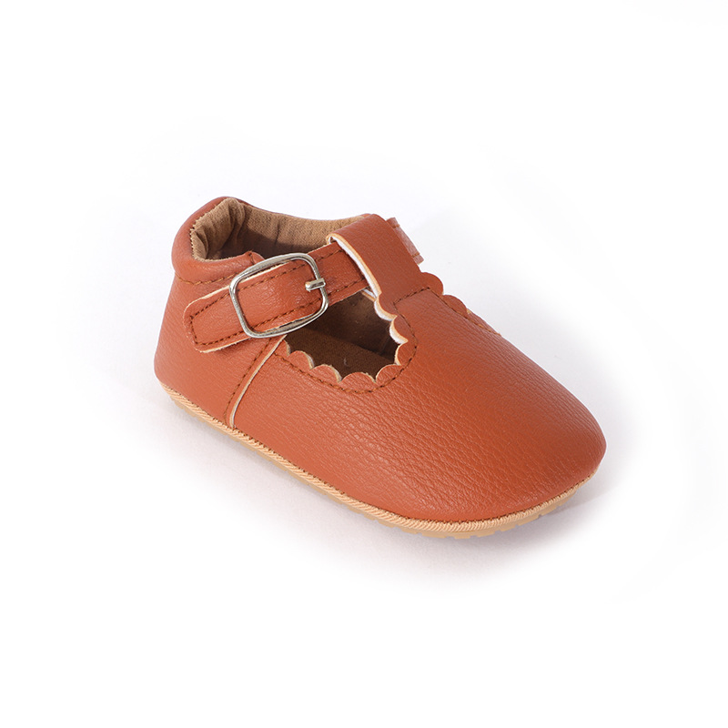 Spring and Autumn 0-1 Year Old Baby Toddler Shoes Casual Princess Shoes Baby Princess Shoes Rubber Sole Baby Shoes Toddler Shoes: Brown / 13CM(12-18M)