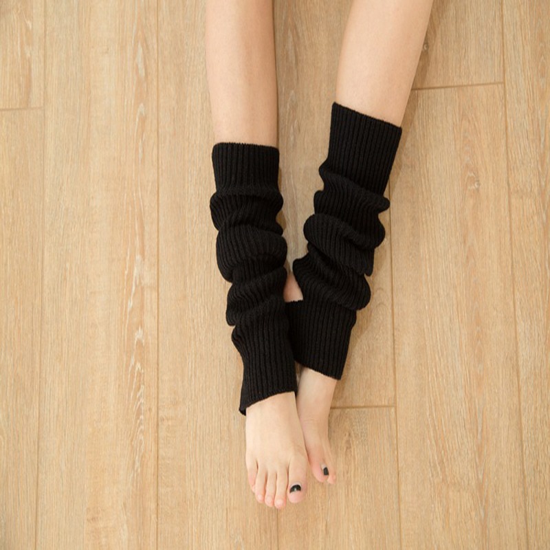 Calentadores de pierna de punto calcetines de mujer Yo-ga puños de arranque invierno Bodybuilding calcetines Gaiters para mujer calcetines calientes