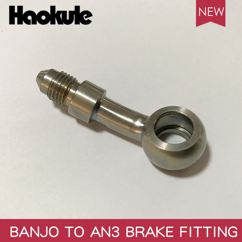 Haokule ruostumaton teräs banjo 10.2mm - uros  an3 tefl ptfe letkun pään liitos jarrujärjestelmän liittimet