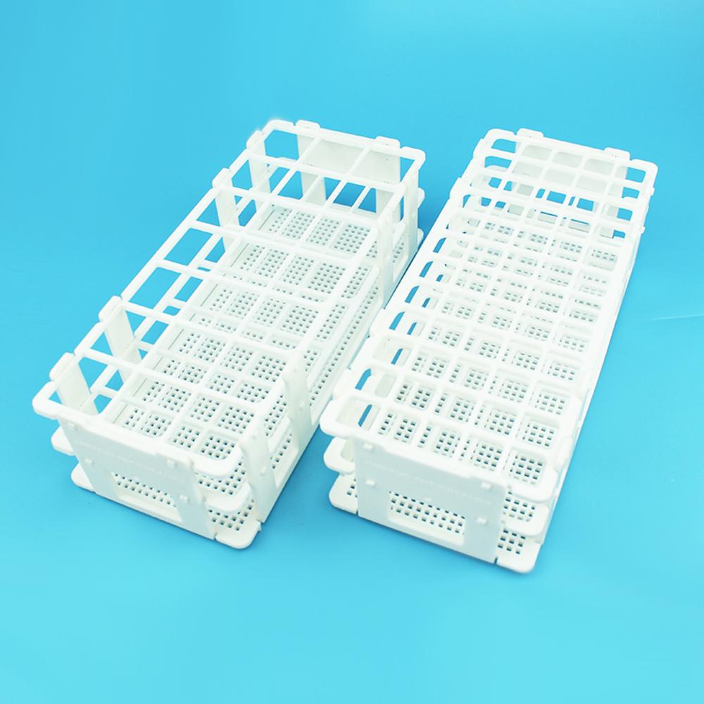 Plastic Test Tube Rack for 25mm Tubes, 24 Well, White,Detachable (24 Hole)