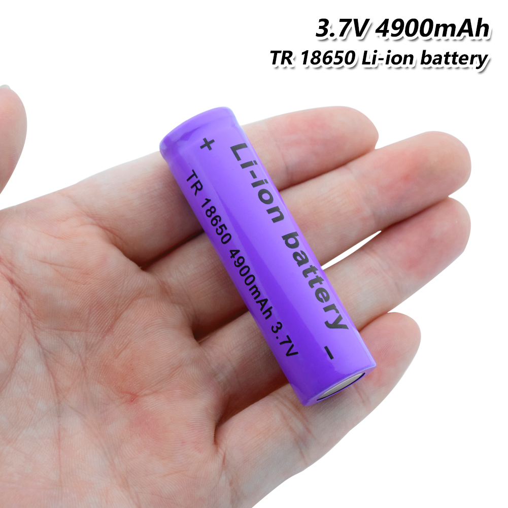 Rechargeable 18650 Battery 3.7V 4900mAh Li-Po Lithium Li-polymer Li-ion Replacement Batteries For LED Flashlight Torch: 1 PCS