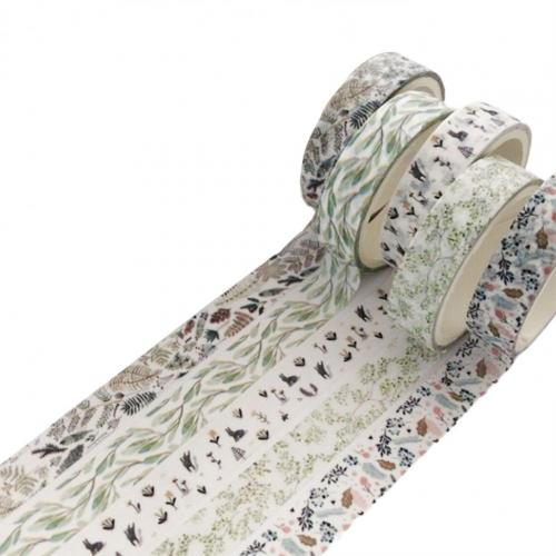 5 rouleaux/Ensemble BRICOLAGE Washi Ruban Auto-Adhésif Facile à Déchirer multi-usage Facilement Déchiré Washi pour Planificateur Fournitures: 8