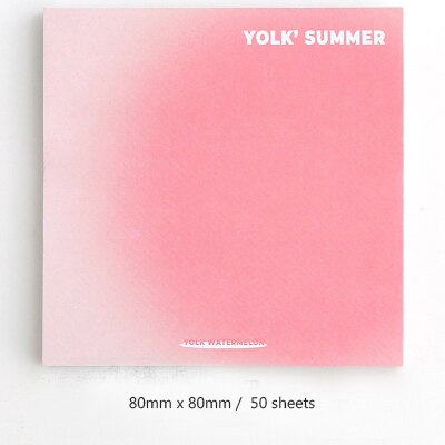 50 Sheets Cute Egg Gradient Memo Pad Posted It Sticky Notes Planner Sticker Notepad Office School Supplies Kawaii Stationery: 01