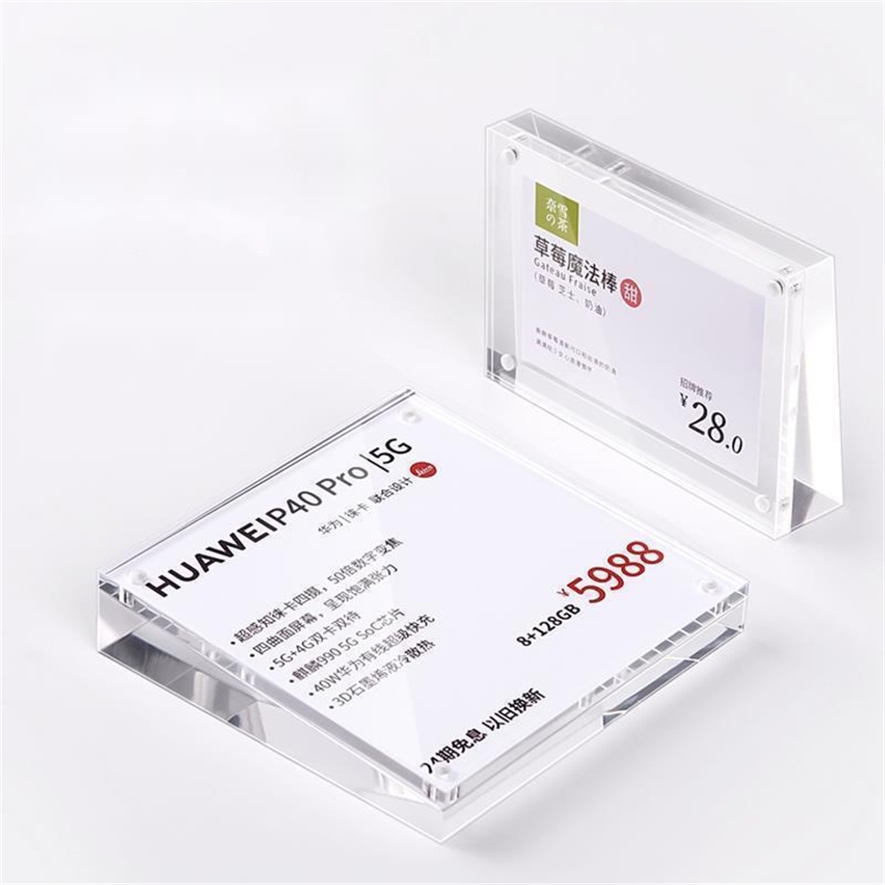 A5 A6 15x10cm Acrylic Sign Holder Slanted Surface Highly Transparent Card Holder