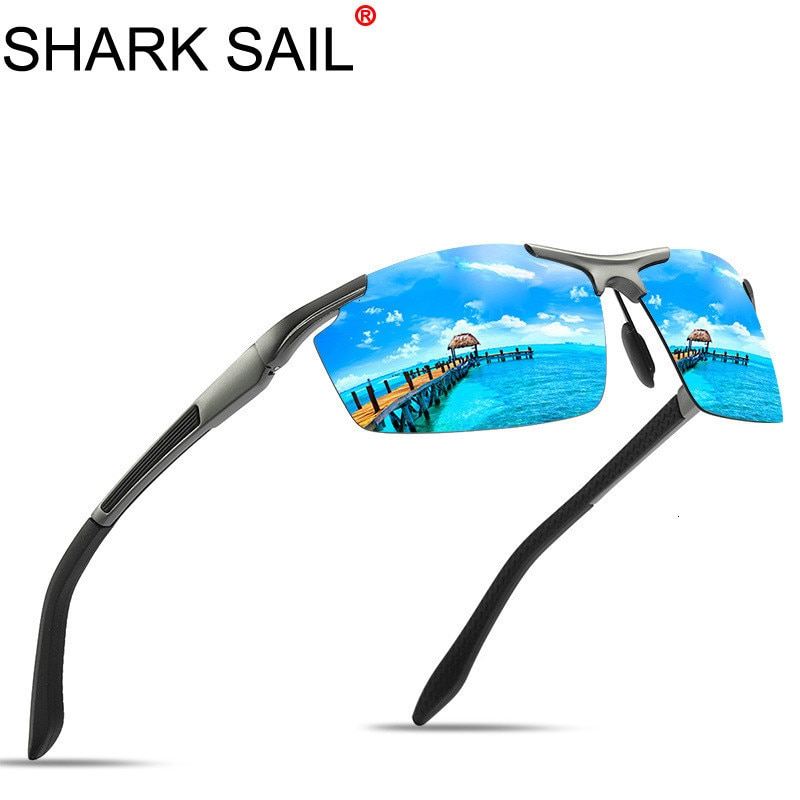 SHARK ZEIL Meekleurende Zonnebril Mannen Gepolariseerde Kameleon Glazen Mannelijke Kleur Veranderen Zonnebril HD Dag Nachtzicht Eyewear