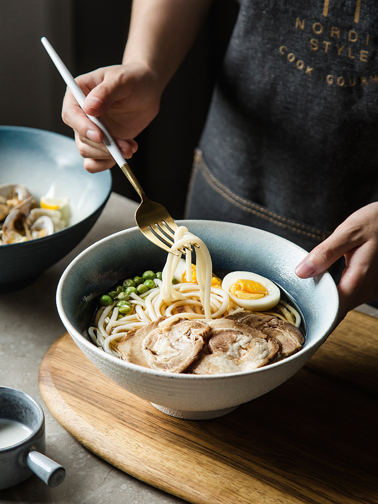 Japanse Ramen Kom Keramische Kom Huishouden Salade Kom Creatieve Specialiteit Restaurant Servies