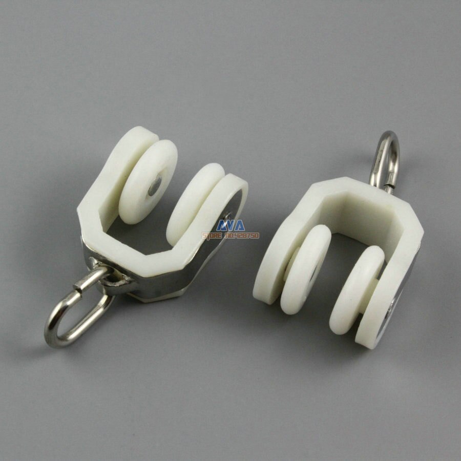 30 Pieces Curtain Track Roller Curtain Track Slide Gliders 20x40mm