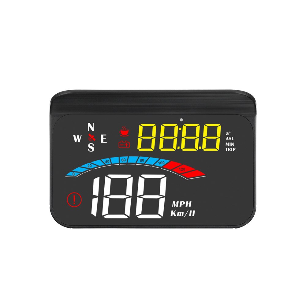 Newly M16 GPS Speedometer Head Up Display GPS HUD Gauges Windsheild Projector With Hood Fatigue Driving Reminder Car Electronics