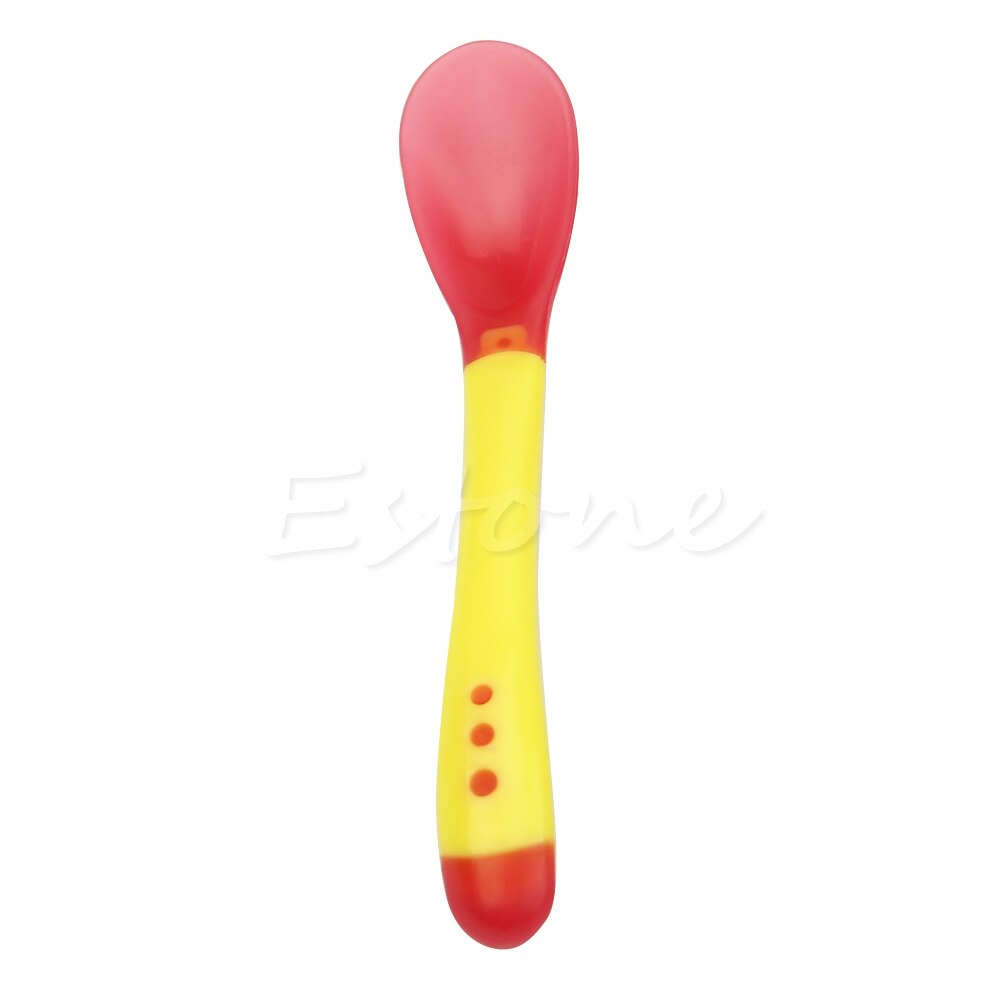 1PC chaleur détection thermique alimentation cuillère bébé enfant sevrage Silicone tête vaisselle J78C