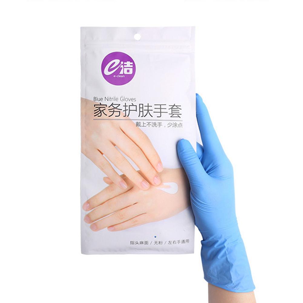Guantes desechables de nitrilo resistentes al agua, guantes de látex sin polvo para el hogar, cocina, laboratorio, limpieza, 10 Uds.