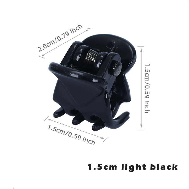 10-20Pcs Hair Claw Clips for Women Girls 1cm 1.5cm Black Brown Transparent Plastic Clamp for Ladies Headwear Hair Accessories: XXS / Pink