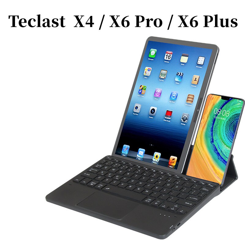 Bluetooth Keyboard Case Voor Teclast X4 X6 Pro X6 Plus Toetsenbord Voor Tablet Pc Met Stand Up Functie Zwart Beschermende cover