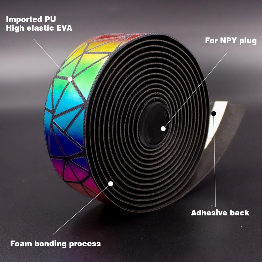 Fiets Anti-Slip Stuur Band Met Kleurverloop Fietsstuur Met Dode Snelheid Bandjes Fietsstuur Bescherming Riem