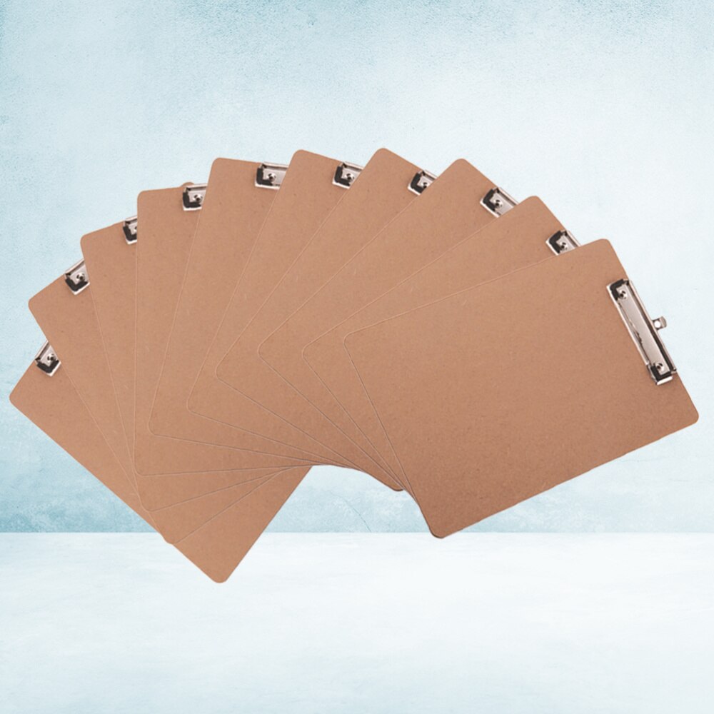 10Pcs Paper Holder Practical Durable A4 Size Clip Board Memo Folder for Classroom Office
