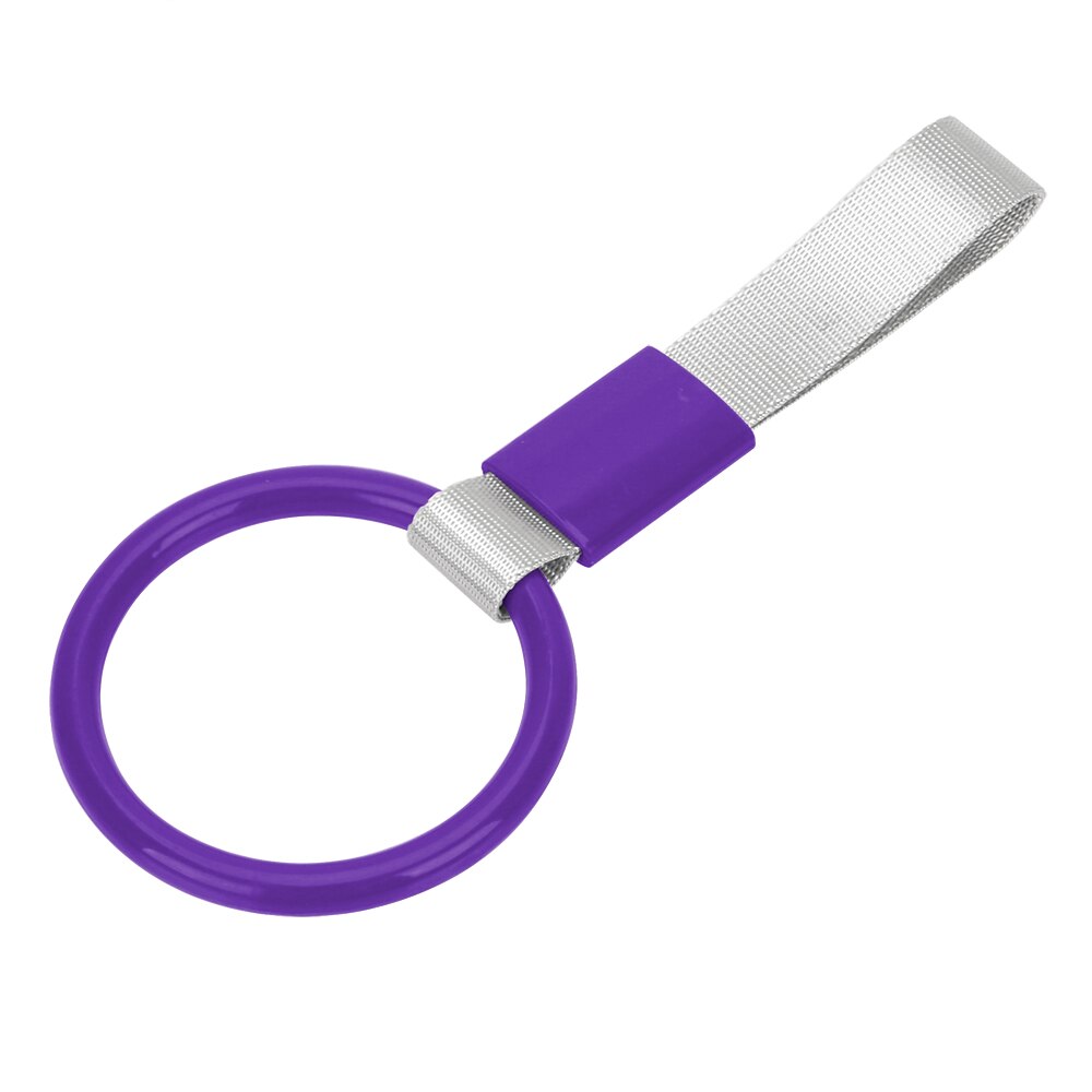 LEEPEE Car Interior Pull Ring Subway Train Bus Handle Strap Charm Drift Round JDM TSURIKAWA RING Car Rear Bumper Warning Loop: Purple