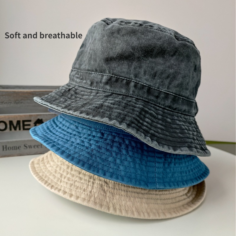 Grote Kop Plus Size Emmer Muts Voor Mannen Puur Katoen Panama Visser Hoed Koreaanse Man Vrouwen 59Cm 60Cm 62Cm 63Cm Zonnehoed