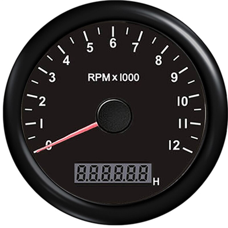 Contagiri del motore del contagiri della barca dell'automobile di 12000 giri/min con il contagiri LCD dell'esposizione digitale del contatore orario per il motociclo del camion: 12000-plastica