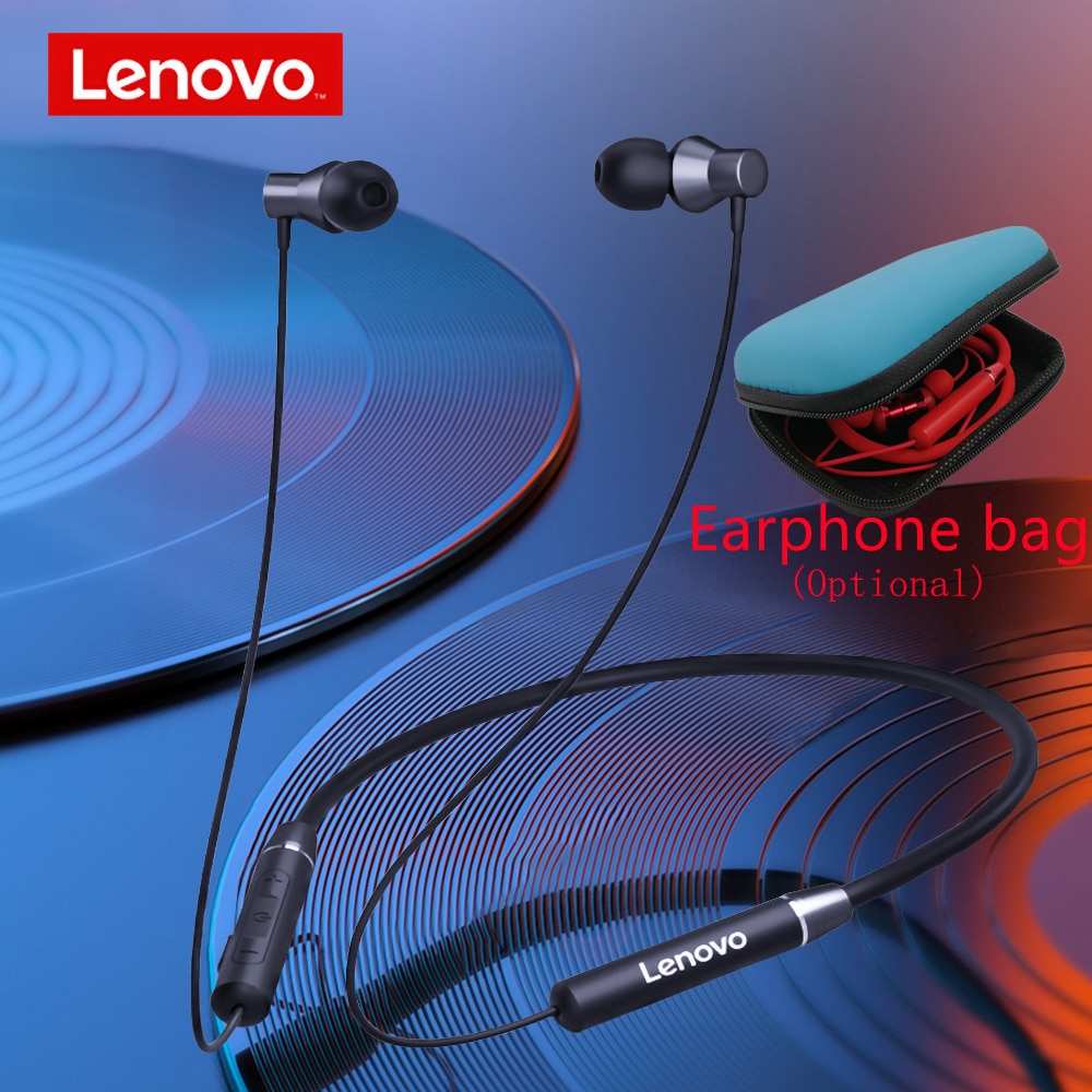 Original Lenovo HE05 Bluetooth 5.0 Wireless Magnetic Neckband Running Sports Earphone Earplug with Waterproof Noise Canceling