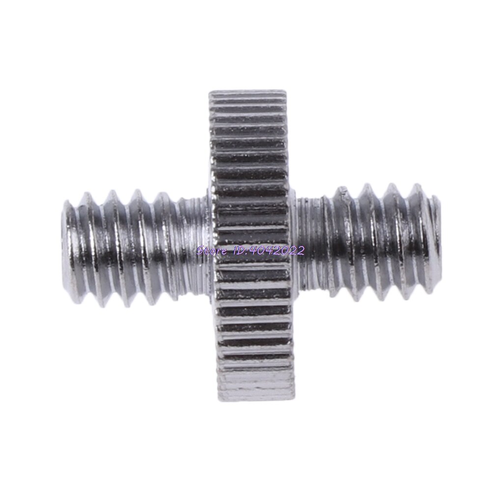 Adaptador convertidor de rosca de tornillo macho de doble cabeza de 1/4 "para rótula de trípode de cámara