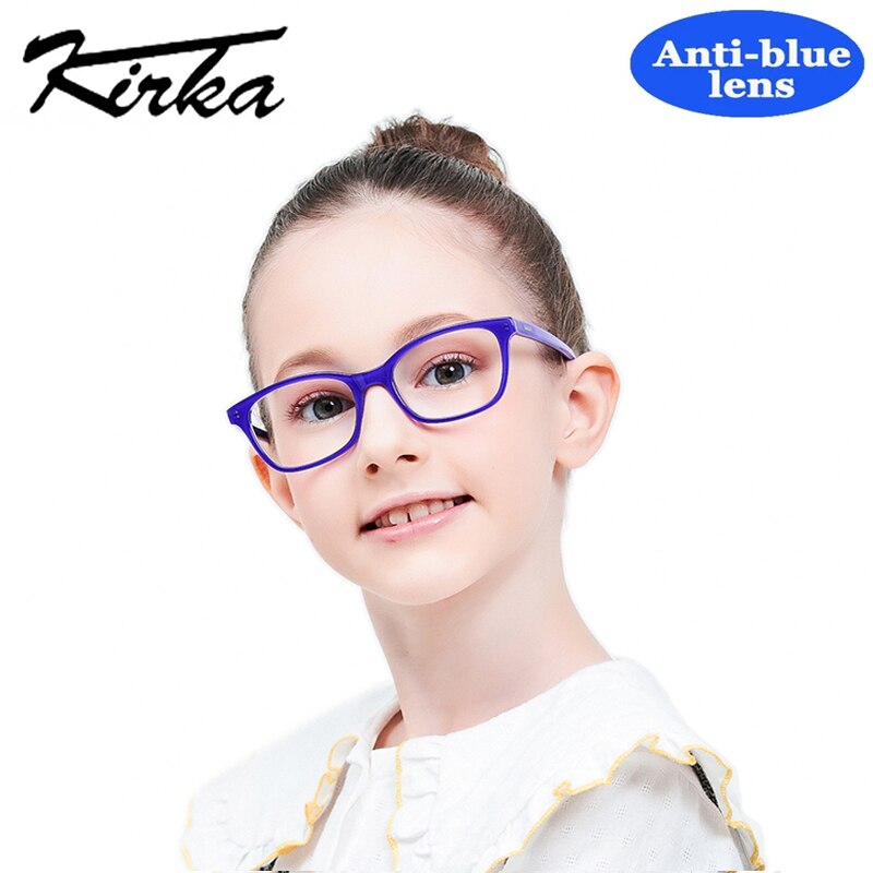 Kirka Kids Anti-blue Light Acetate Glasses Children Optical Eyeglasses Computer Frames Boys Girls Clear Lens Eywear