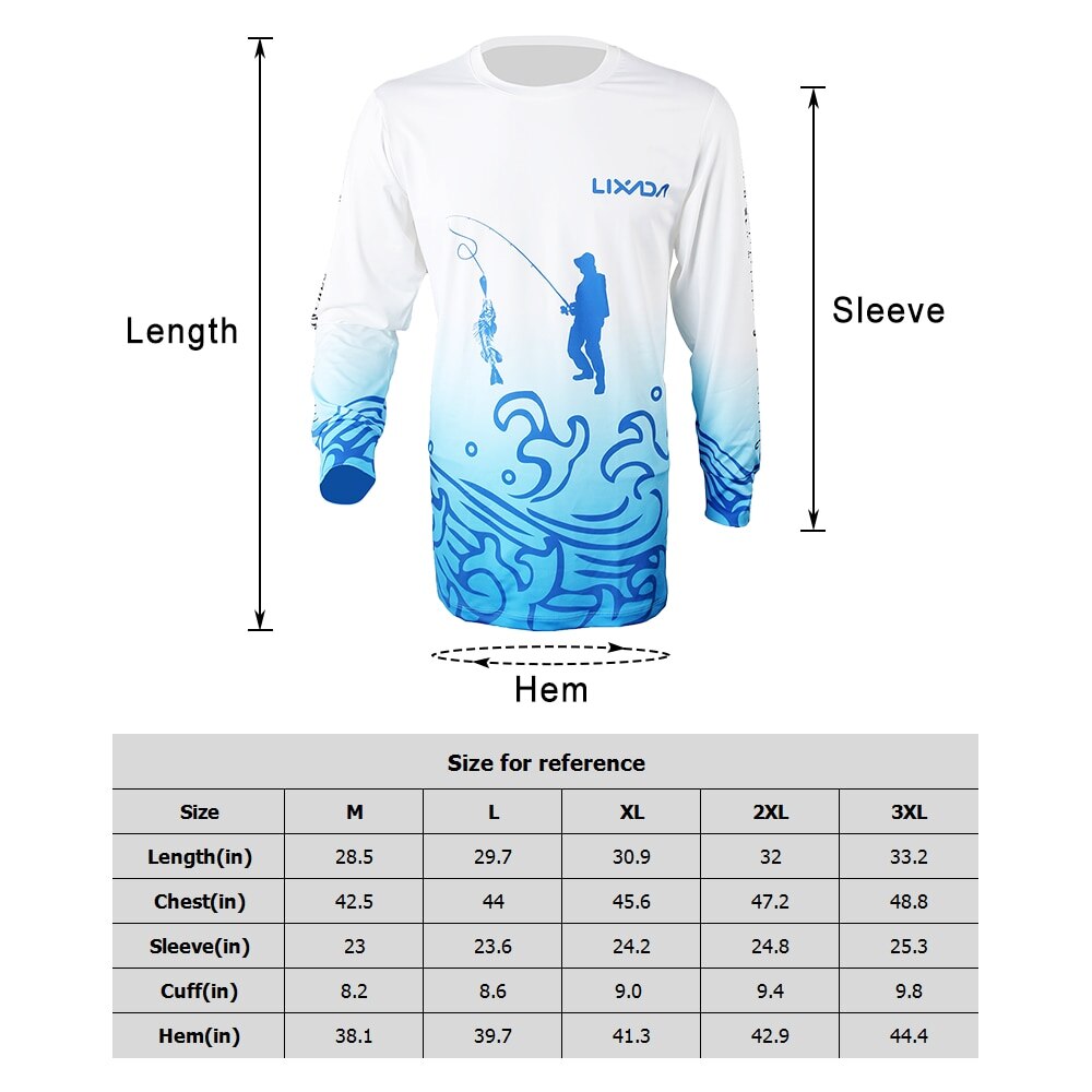 Lixada Breathable Long Sleeve Fishing Shirt Anti Mosquito Quick Drying Summer Fishing Clothing for Men Sunscreen Fishing Shirts