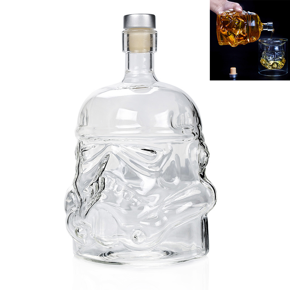 1000ml Crystal Vodka Bottle Skull Bottles Gothic Wine Vodka Decanter Glass Decanter Whiskey Decanter With Stopper: A