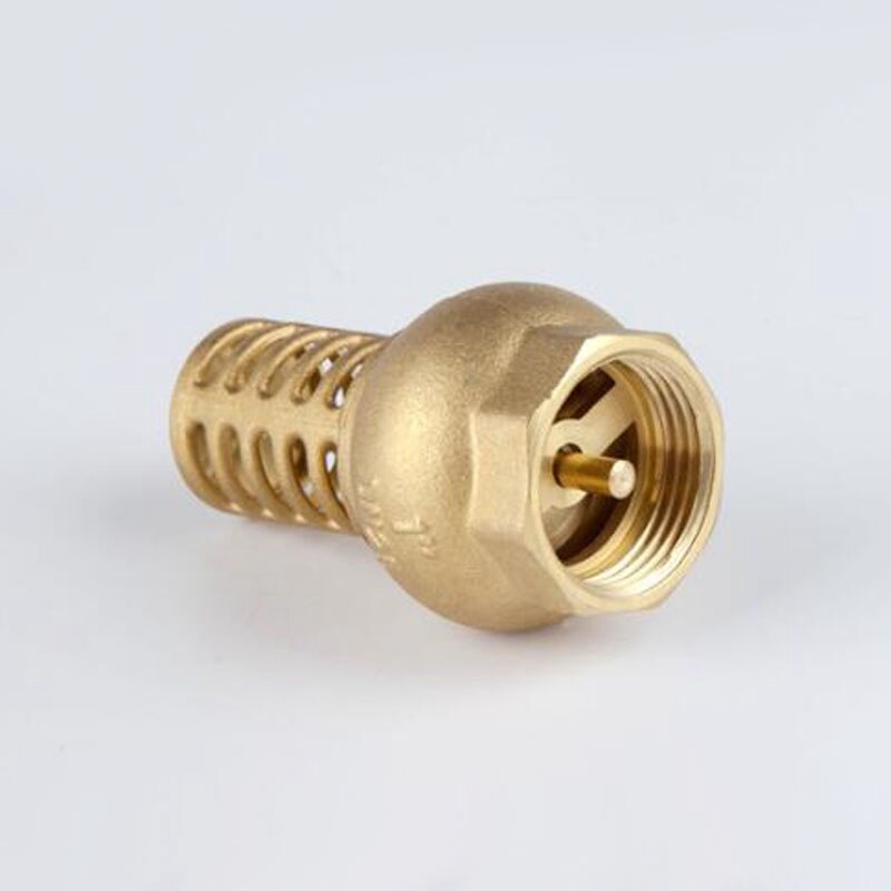 1 Inch Dn25 Internal Thread Brass Water Foot Valve Foot Pump Brass Internal Thread Filter Bottom Valve Shaft