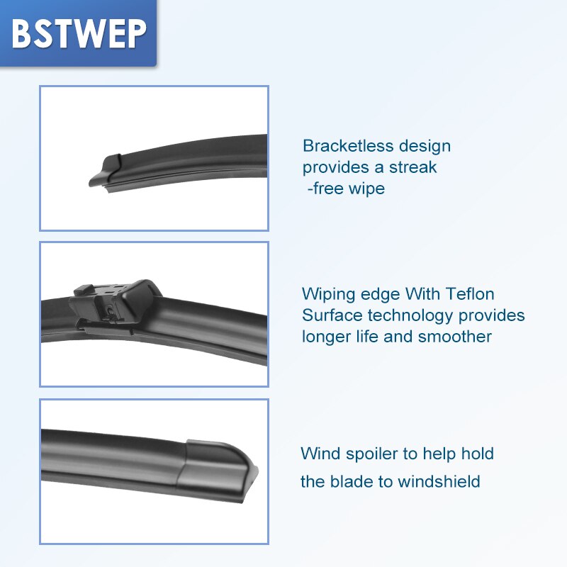BSTWEP Wiper Blades for Hyundai ix20 Fit Push Button Arms