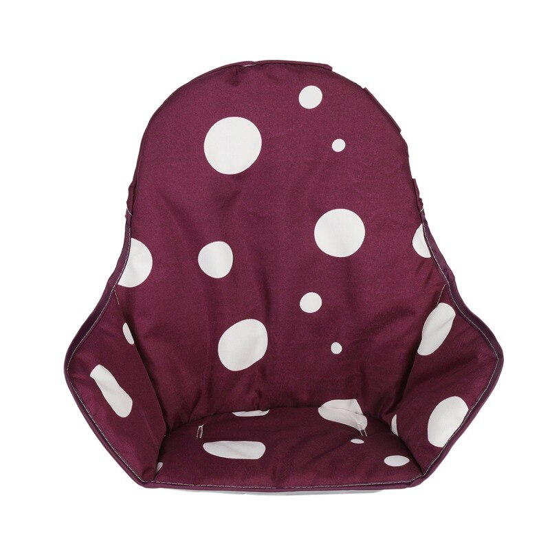 Baby Protector Hoge Stoel Oxford Doek Spons Zitkussen Eetkamerstoel Liner Mat Pad Cover Stippen Ademend Waterbestendig: Paars