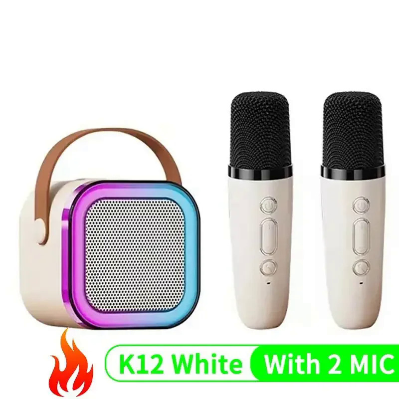 K12 Draadloze Karaoke Machine draagbare Mini Microfoons Bluetooth5.3 Luidspreker voor Kind RGB Licht Audio Thuis KTV Kids Kerstcadeaus: Paars