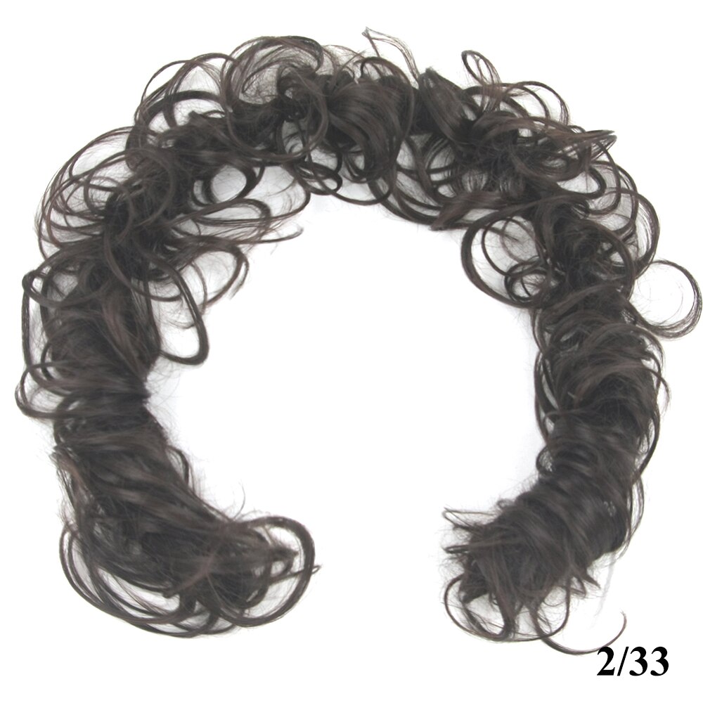 Soowee 5 kpl/erä synteettinen hiusnuttura kiharat hiukset pääpanta hiustarvikkeet chignon donitsi roller hiuspanta elastinen scrunchie updo: 233