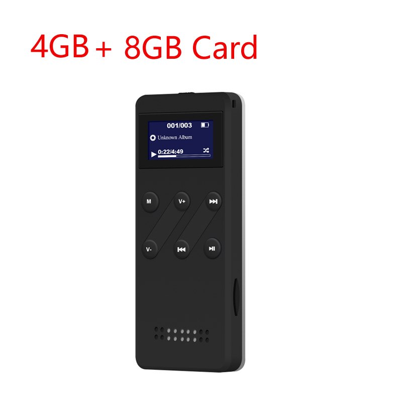 HQ HiFi Digital MP3 Player Support FM MP1 MP2 MP3 WMA WMV ASF WAV APE FLAC Lossless music playback Q31: 4GB with 8GB card
