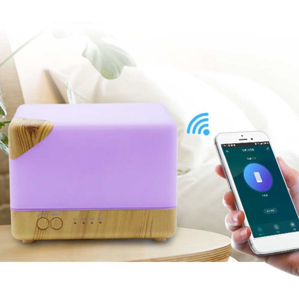 Large Capacity Humidifier Smart WIFI APP Remote Control Wood Grain Aromatherapy Humidifier Suitable For Hotel Home Showroom