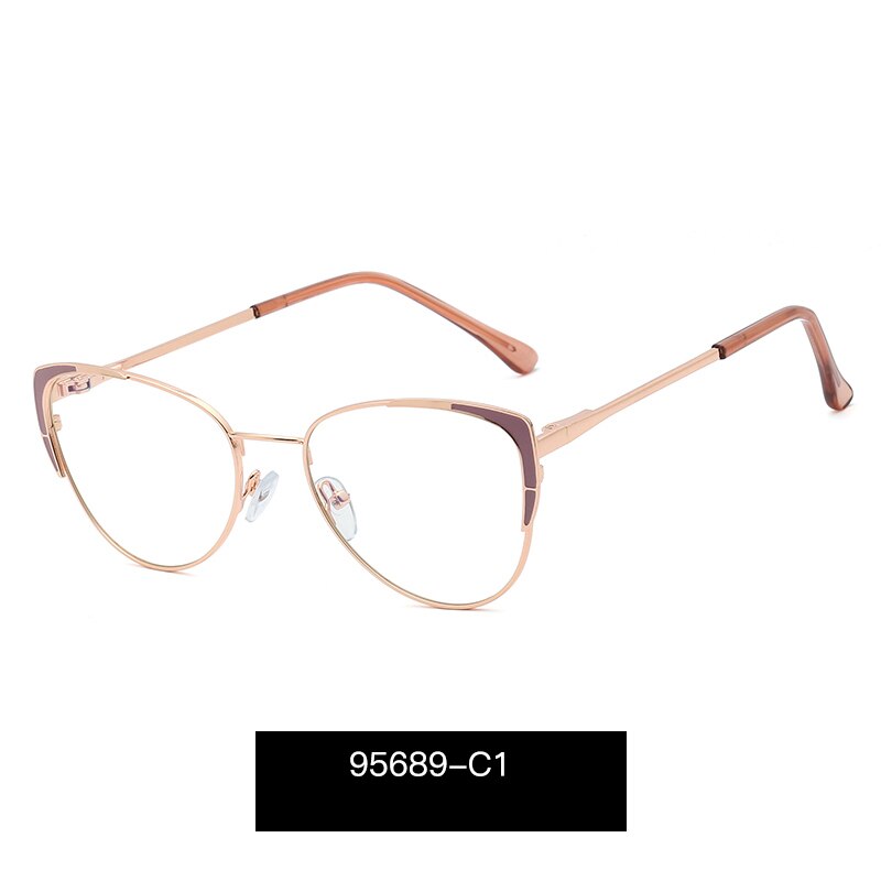 Hotony Eyeglasses Frame for Women Blue Light Blocking Eyewear Female Optical Glasses UV400 Prescription Spectacles Woman: C1