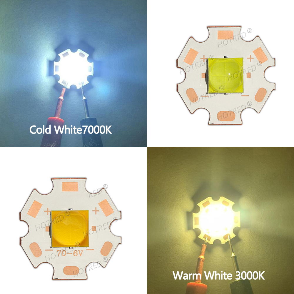 DC3V/6V/12V XHP70 LED High Power 7070 XHP70.2 Chip Ceramic Bracket Bead 20W 40W XHP70.2 XHP50.2 Latarka czołowa Szperacz