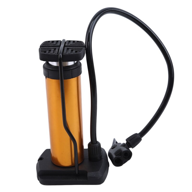 Fiets Pomp Mini Bike Floor Pomp Voet Activated Fiets Luchtpomp En Aluminium Draagbare Fietspomp Mountainbike Band: golden