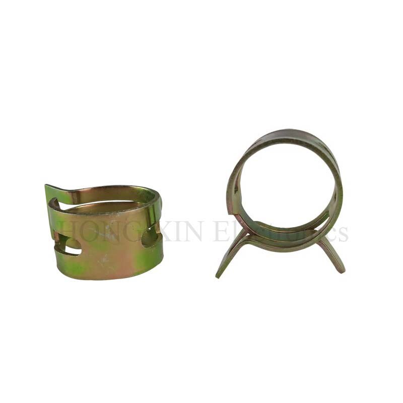 10Pcs 6-20mm Lente Band Type Brandstof Vacuümslang Silicone Pijp Buis Klem Staal Verzinkt klemmen