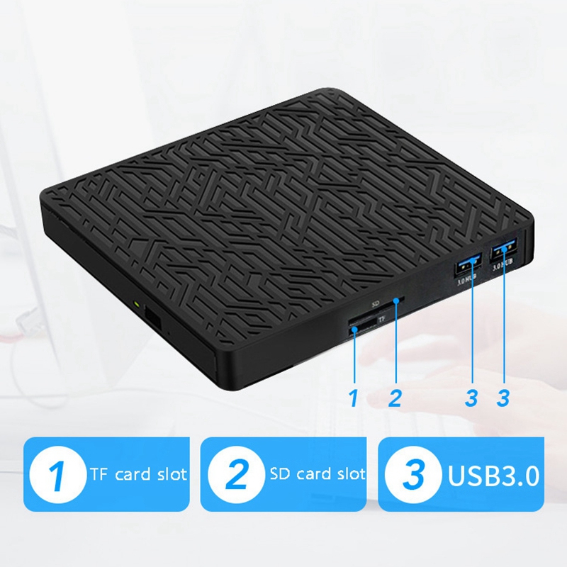 Zewnętrzny napęd DVD USB 3.0 typu C przenośny Hub palnika CD/Dvd dla komputerów Mac Windows Linux na laptopa