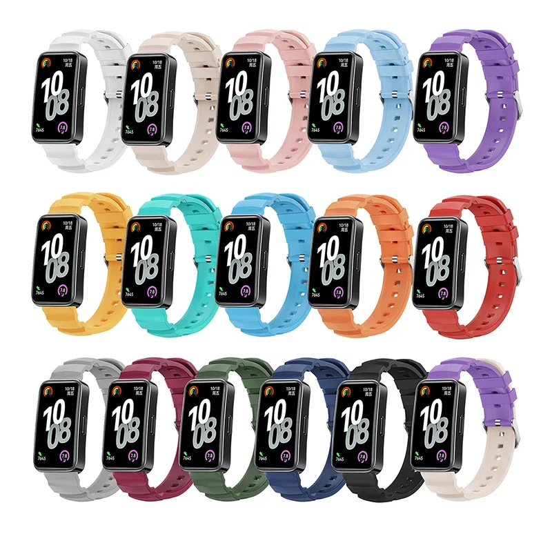 Bracelet pour Huawei Band 8 9 10 bracelet accessoires SmartWatch remplacement bracelet de montre bracelet en Silicone correa bracelet Huawei Band 8