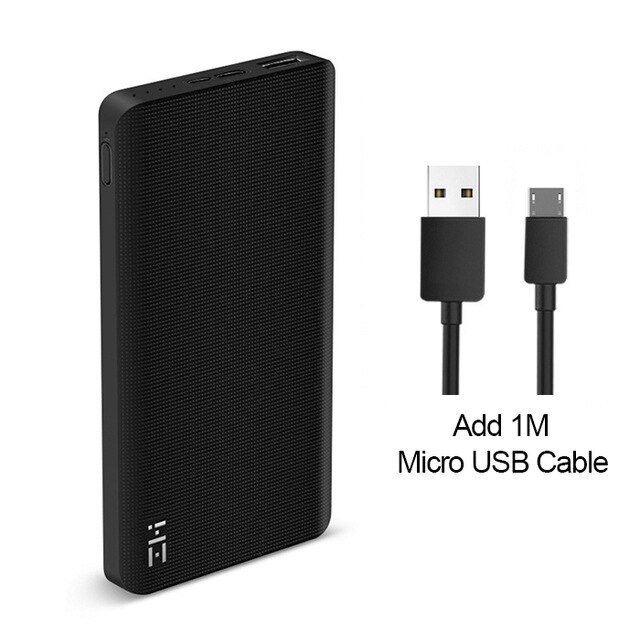 ZMI Mi Power Bank 10000mAh Power Pank External Battery portable charging Quick Charge Two-Way Fast Charging Pack Powerbank