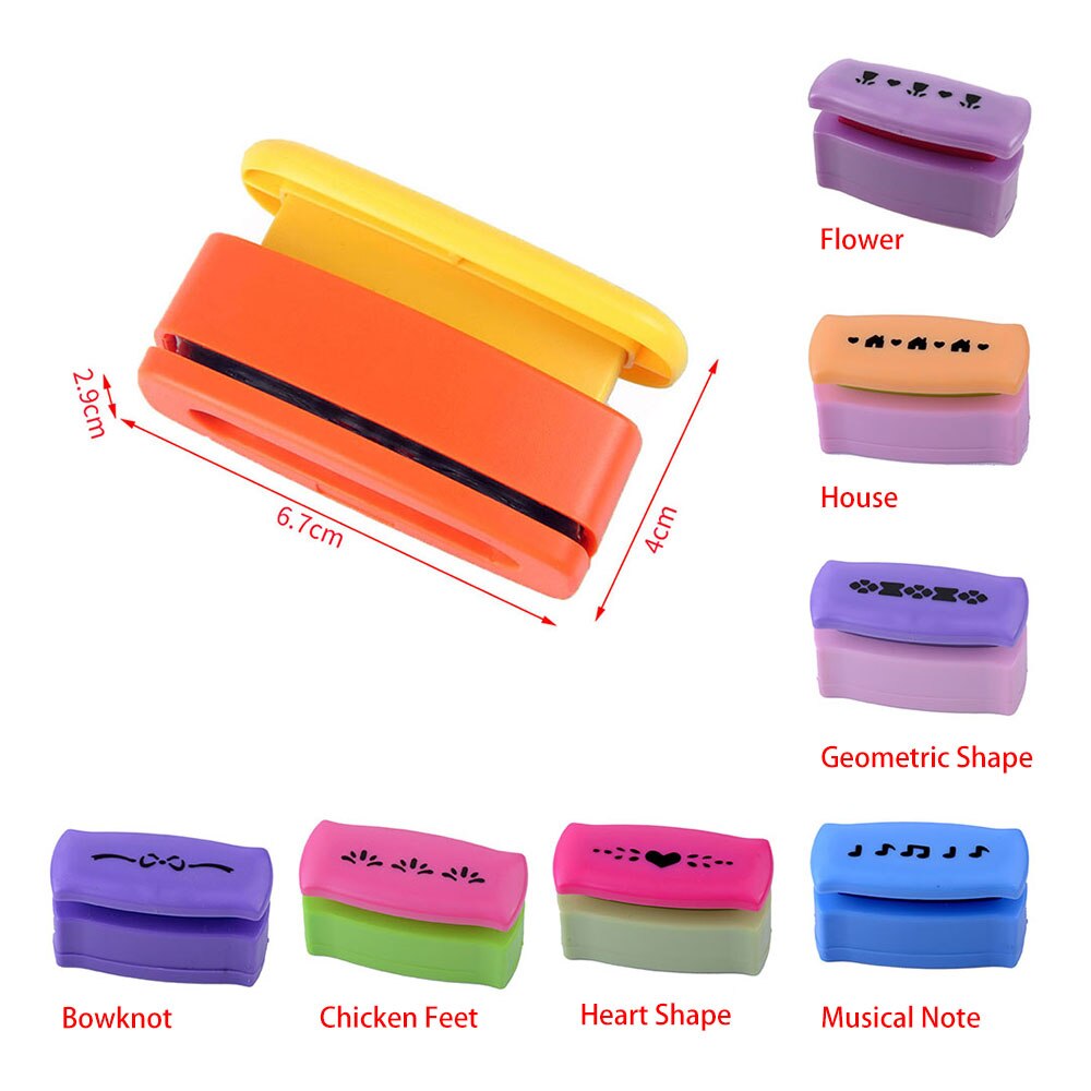 Mini Paper Craft Puncher Hole Punch Shaper For DIY Greeting Card Random Color 1Pc