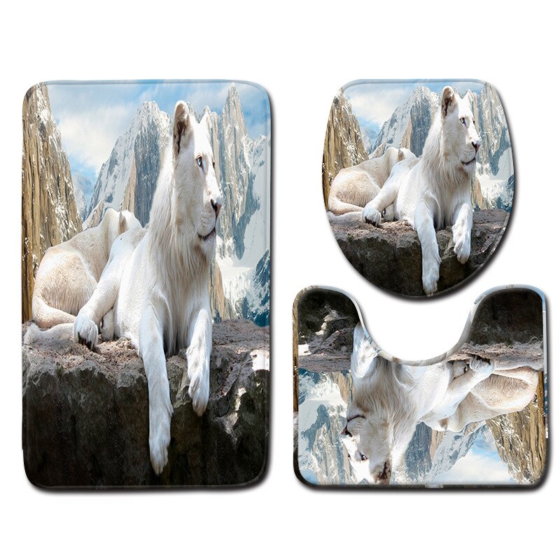 Rose Gedrukt Badmat Voor Bad Tapijt In De Badkamer Thuis Decoratie Mat Toilet Seat Cover Mat Microfiber Douche Vloer mat Set: 3PCS4 / Large 3PCS